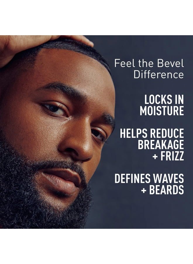 Bevel Beard Balm & Hair Pomade for Waves with Coconut Oil and Shea Butter, Locks in Moisture to Help Reduce Frizz and Breakage, Beard Care for Men, 1.7 Oz - Image 2