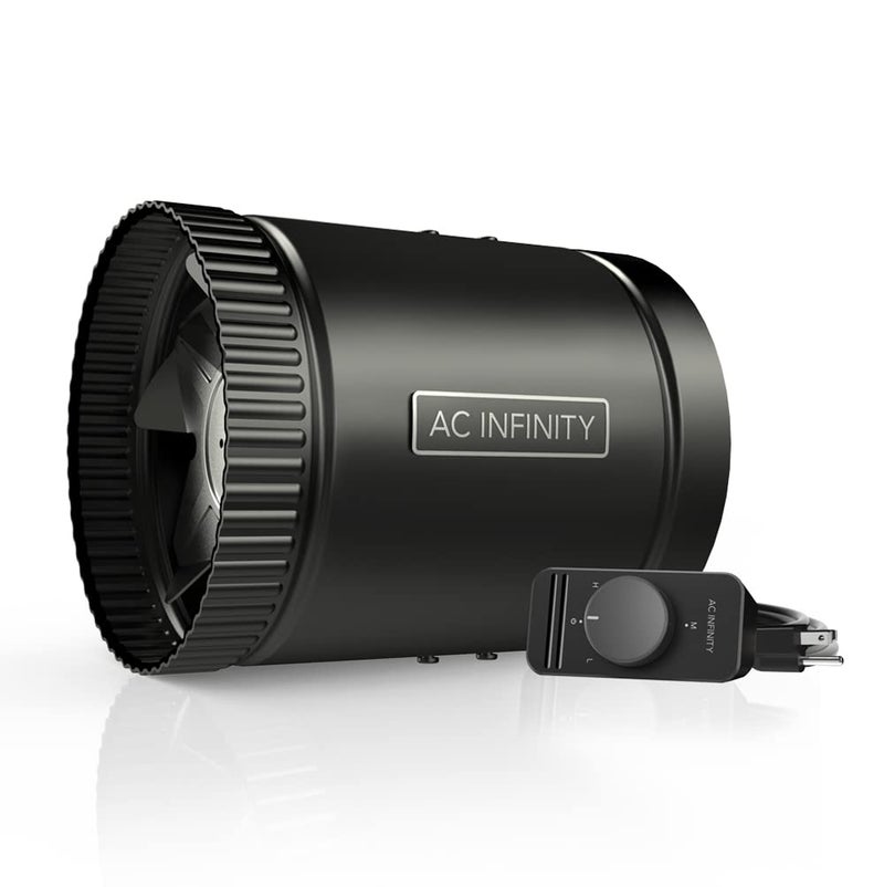 AC Infinity مروحة قنوات AC Infinity RAXIAL S6 المعززة 6 مع وحدة تحكم في السرعة منخفضة الضوضاء لمروحة HVAC يمكن استخدامها في الأقبية والحمامات والمطابخ وورش العمل