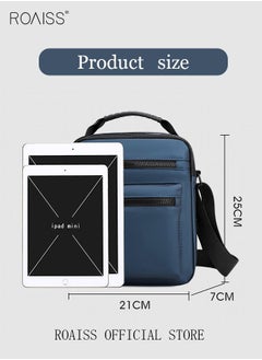 Minimalist Wear-Resistant Oxford Crossbody Shoulder Bag with Adjustable Strap and Top Handle Multi-layer Functional New Trends Fashion Handbag for Men Solid Blue - pzsku/Z6C2036BEE14F6A2D5FF5Z/45/_/1677900143/1378791d-15e0-4002-86ff-c779e91c6084