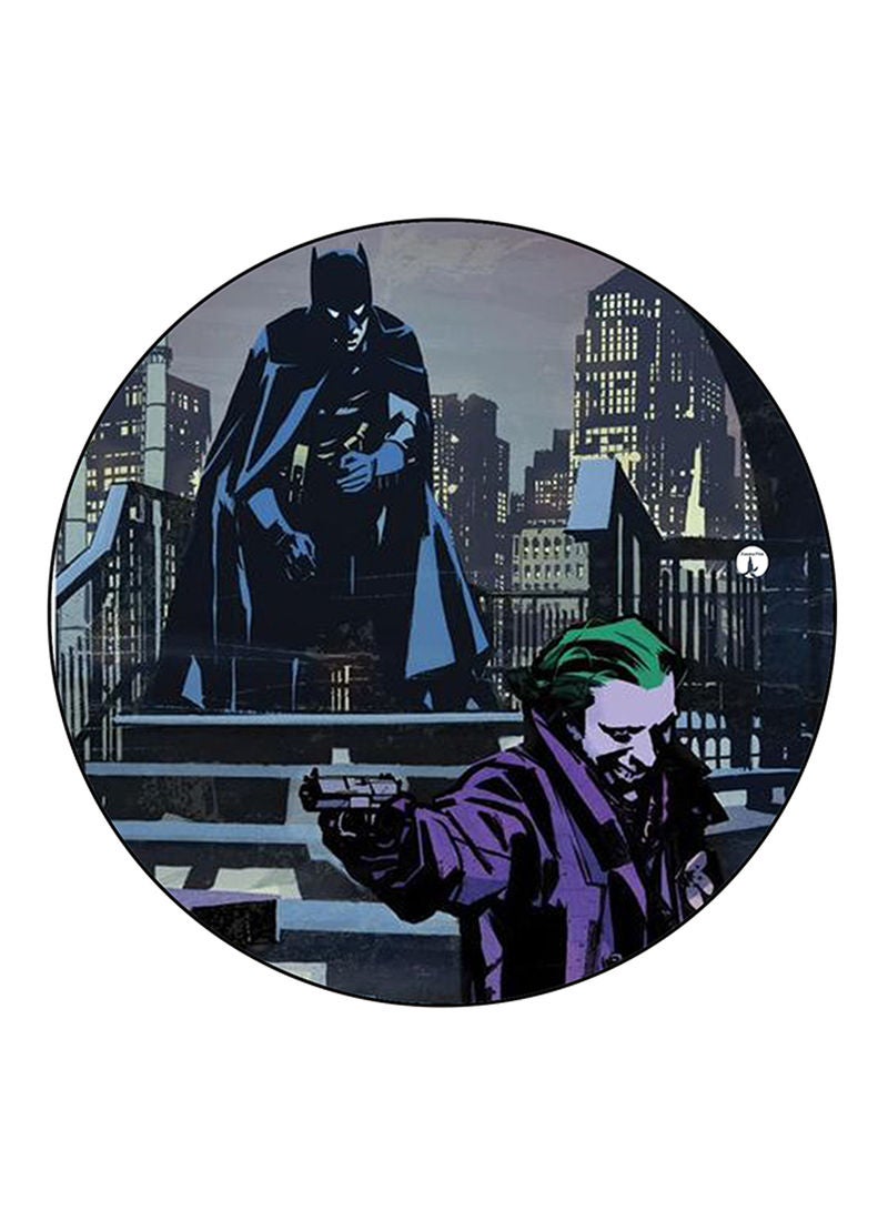 RKN Batman Printed Mouse Pad Round  Multicolour