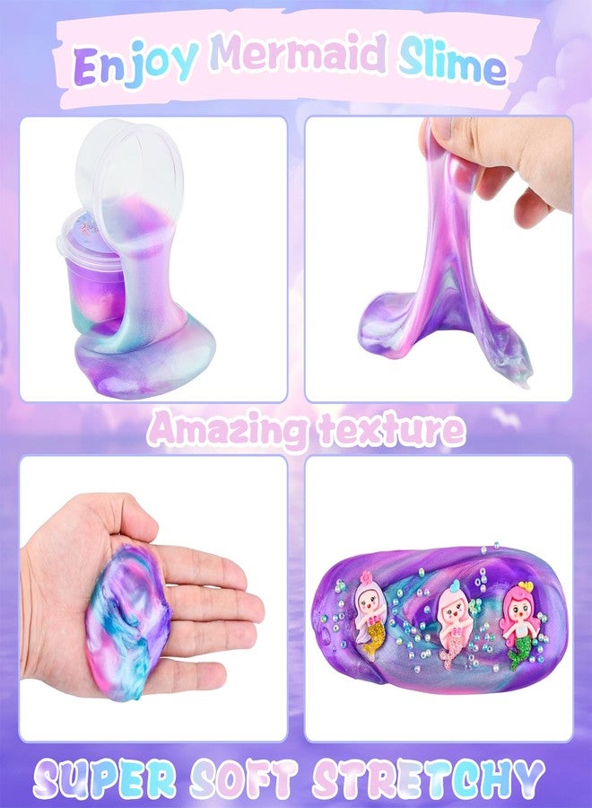 d'Alba 48 Pack Mini Galaxy Slime, Mermaid Slime Party Favors for Kids 8-12, Super Soft & Non-Sticky, Birthday Gifts, Classroom Prizes, Christmas Stuffers, Stretchy Galaxy Slime Kit for Girls and Boys - Image 3