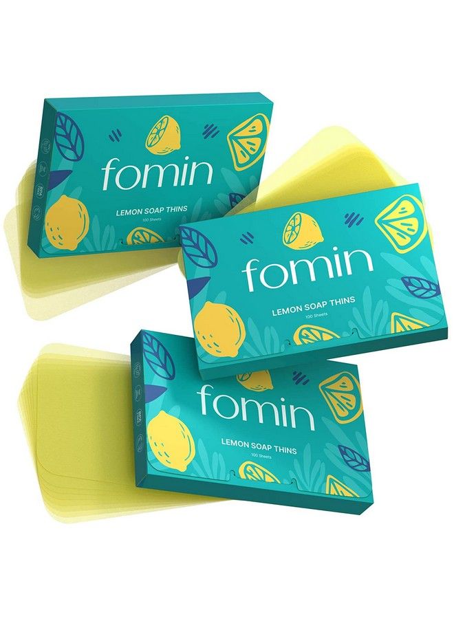 FOMIN Antibacterial Paper Soap Sheets For Hand Washing (300 Sheets) Lemon Portable Travel Soap Sheets Dissolvable Camping Mini Soap Portable Soap Sheets - Image 2