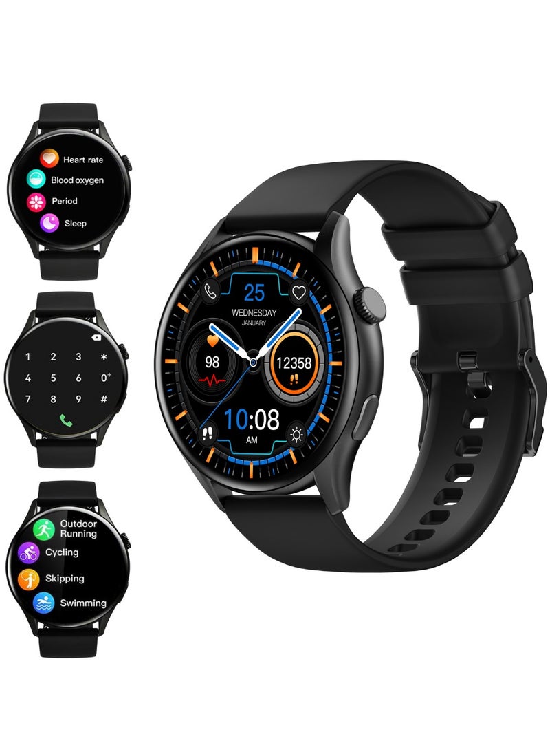 TCH - Smart Watch Men Women Dail/Answer Call Text, Waterproof 5ATM Fitness Tracker Watches, Heart Rate, Calorie, SpO2, BP, Sleep Moniter, GPS, Sport 120+ Modes, Amoled Display 1.43, IOS Android Smartwatch - Image 1