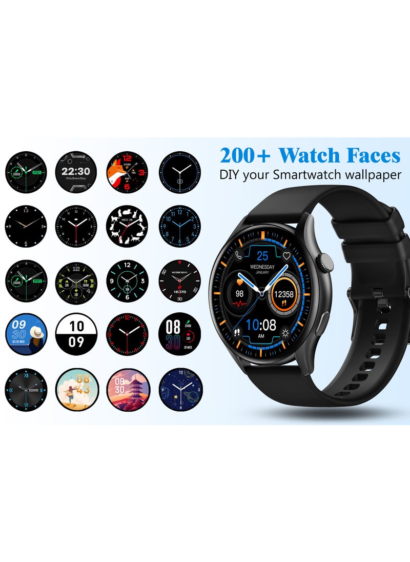 TCH - Smart Watch Men Women Dail/Answer Call Text, Waterproof 5ATM Fitness Tracker Watches, Heart Rate, Calorie, SpO2, BP, Sleep Moniter, GPS, Sport 120+ Modes, Amoled Display 1.43, IOS Android Smartwatch - Image 1