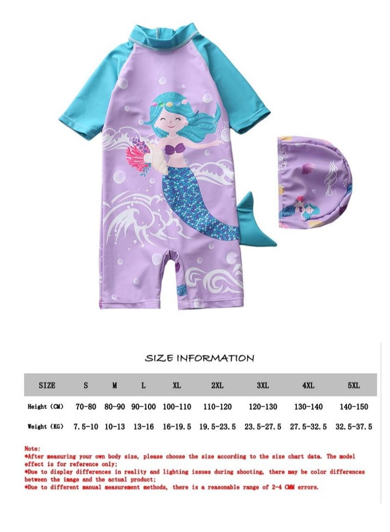 Y&D 2 piece children's swimsuit girl baby one piece surfing suit baby swimming pool girl swimsuit 110-120 cm - Image 3