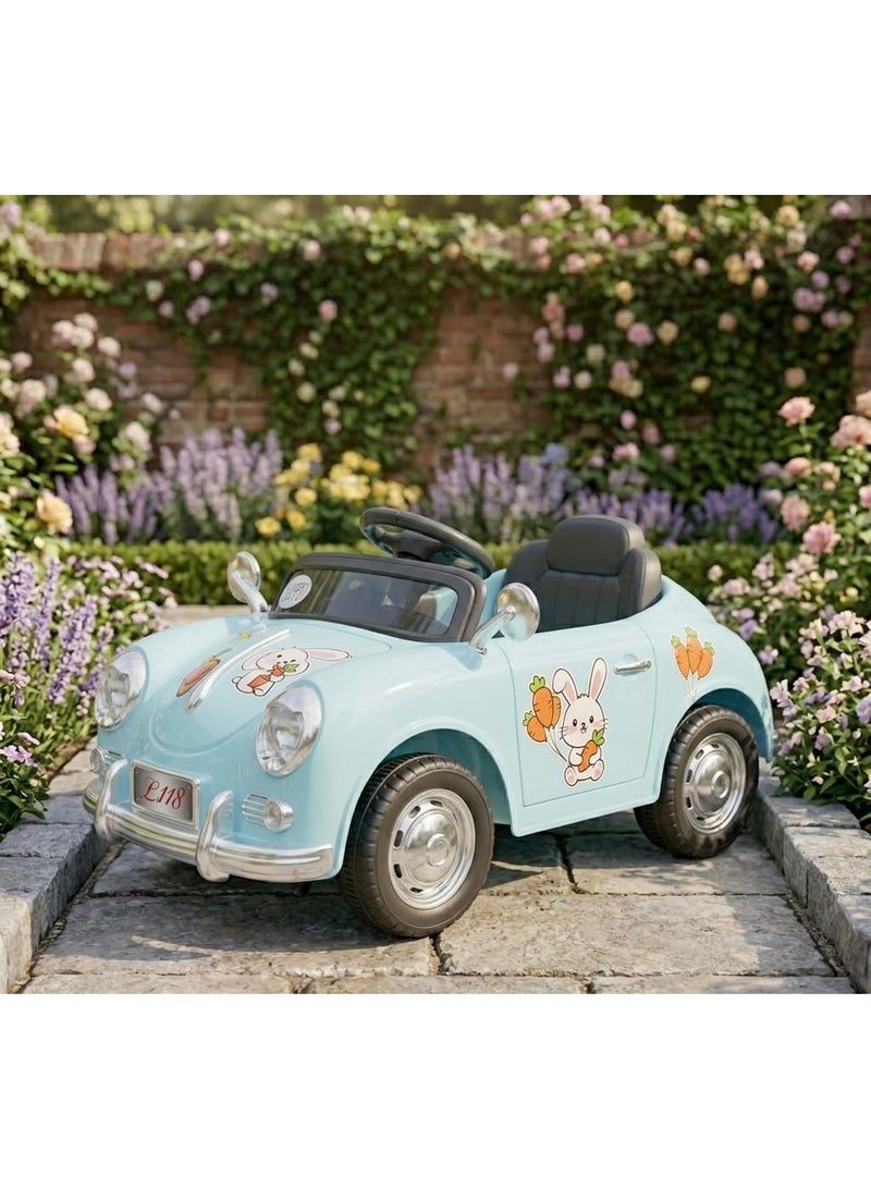 StarKids An advanced electric children's car with a powerful 12-volt battery and two dual motors, featuring a modern design and an integrated entertainment system with a rocking function for a fun and safe driving experience. - Image 3