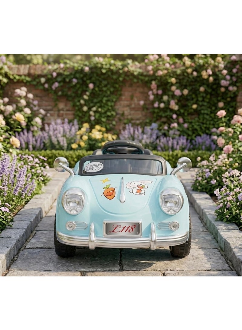 StarKids An advanced electric children's car with a powerful 12-volt battery and two dual motors, featuring a modern design and an integrated entertainment system with a rocking function for a fun and safe driving experience. - Image 2