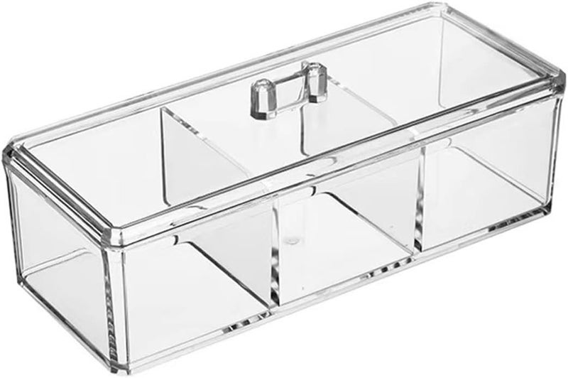 JanFeel Tea Bag Storage Box, Clear Acrylic Tea Bag Container 3 Compartments Stackable Tea Sachets Holder Easy to Access Teabag Organizer - Image 5