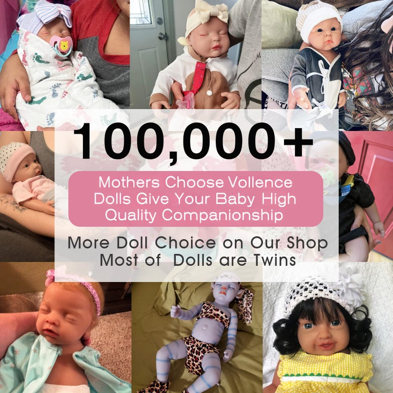 Vollence 17 Inch Full Silicone Baby Doll That Looks Real - Not Vinyl Material, Reborn Lifelike Girl - Image 5