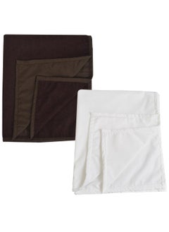ADBENI HOME ADBENI HOME Ecofriendly Terry Cartridge Cotton Quick Dry Sheets for New Born Babies Toddler Bedding Reusable Waterproof Extra Absorbent Crib Sheets 210GSM King 90x138 cm Coffee White  - Image 1