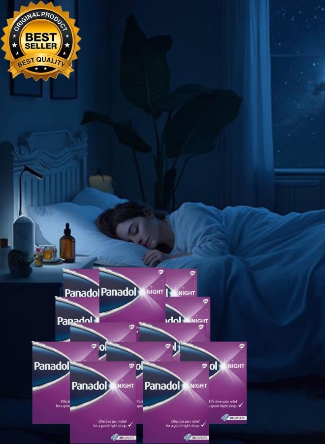 Panadol 12 Pieces Night 20 Tablets Effective Pain Relief - Image 1