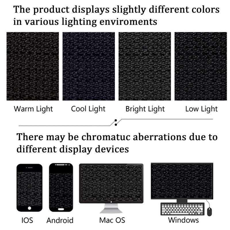Lecloud Bessie Black Curtains 63 Inch Length 2 Panels, Light Filtering Breathable Faux Linen Curtain Panels, Dual Rod Pocket Curtains for Bedroom Living Room, Each 40 W x 63 L - Image 4
