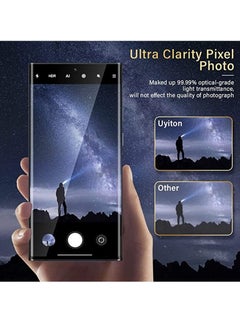 GOLDEN MASK GOLDEN MASK For Samsung Galaxy S22 Ultra Thin Camera Lens 9H Tempered Glass with Aluminum Edge (Black, Pack of 3+2)  - Image 4