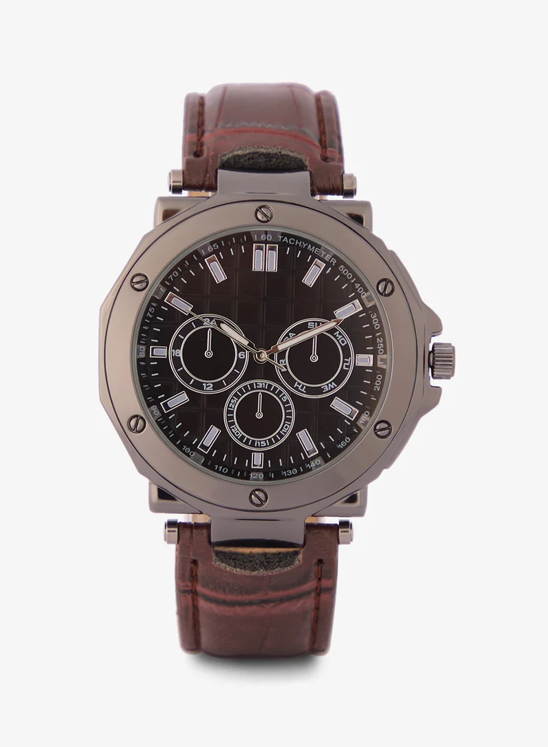 روبرت وود Croc Emboss Strap Analogue Watch