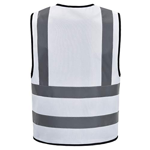 AYKRM white reflective vest for men (XS-8XL) (Large, White) - Image 4