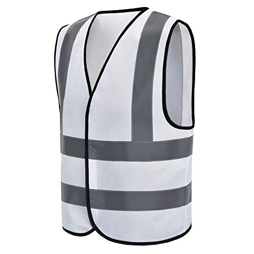 AYKRM white reflective vest for men (XS-8XL) (Large, White) - Image 1