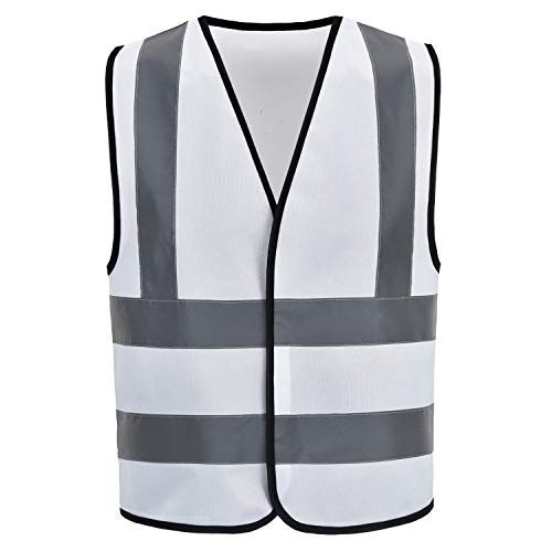 AYKRM white reflective vest for men (XS-8XL) (Large, White) - Image 3