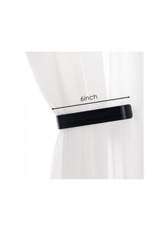 The Bros Black Plastic Curtain Holdbacks (2 Pack) - Self Adhesive, No Nails, Express Setup - Window Treatment Holdbacks for Home Curtain Decor  - Image 3