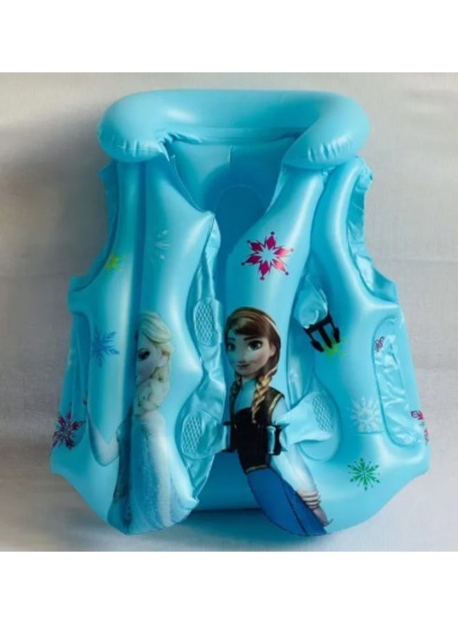 Elsa Frozen-Inspired Kids Inflatable Life Jacket – Elsa & Anna Safety Vest for Ages 3-5  SIZE 16– Pool, Beach, & Boating Gear - Image 4