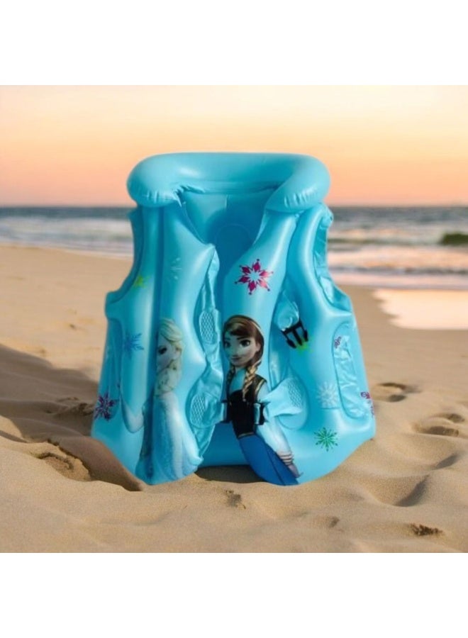 Elsa Frozen-Inspired Kids Inflatable Life Jacket – Elsa & Anna Safety Vest for Ages 3-5  SIZE 16– Pool, Beach, & Boating Gear - Image 3