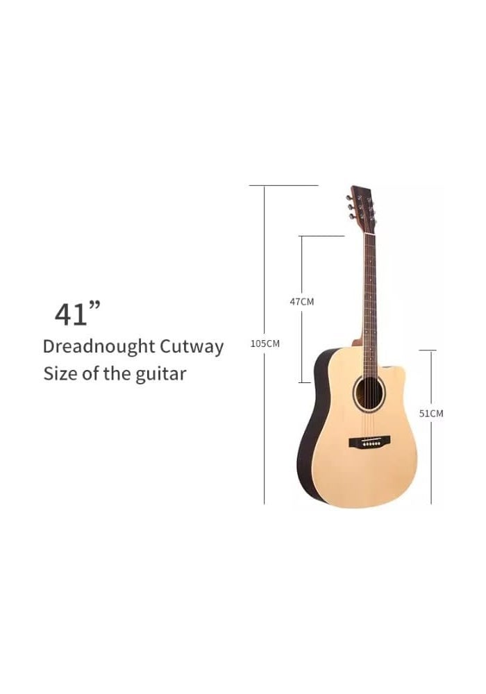 Megarya Premium Acoustic Guitar 41 Inch - Image 2