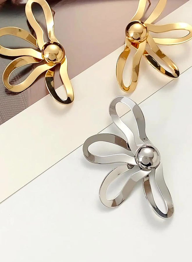 تايك تو أقراط زهرة مجوفة كبيرة - Image 5