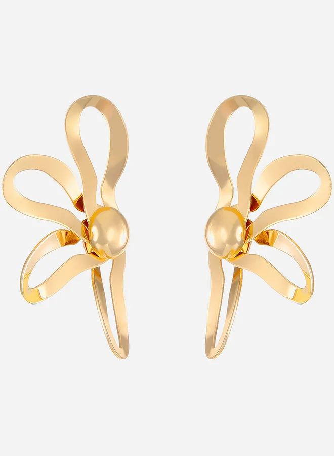تايك تو Big Hollow Flower Earrings