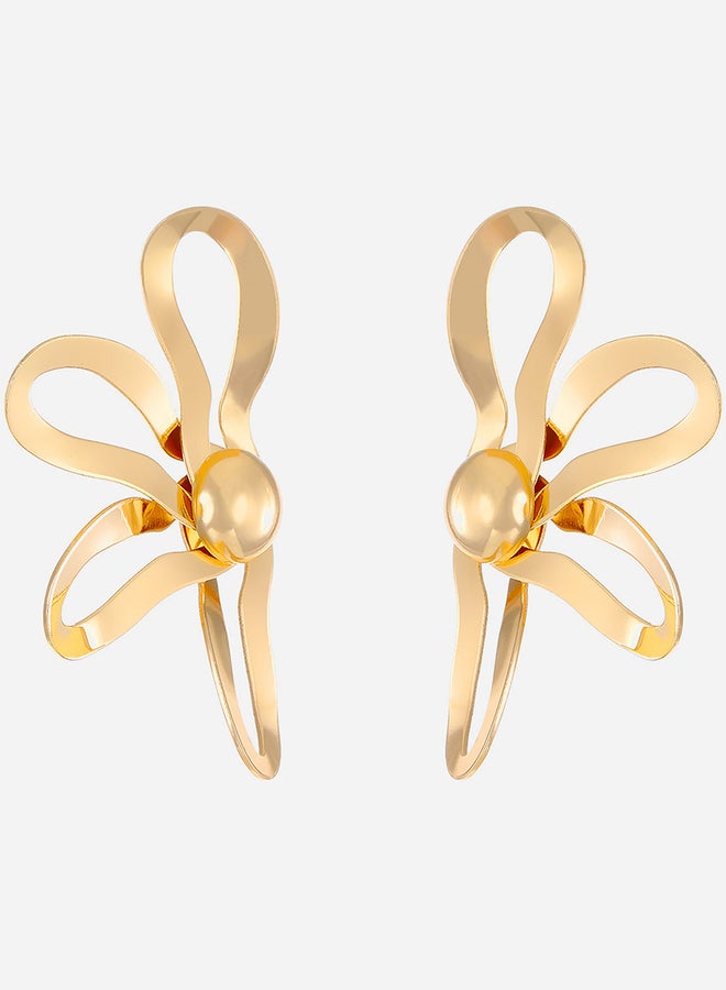 تايك تو أقراط زهرة مجوفة كبيرة - Image 3