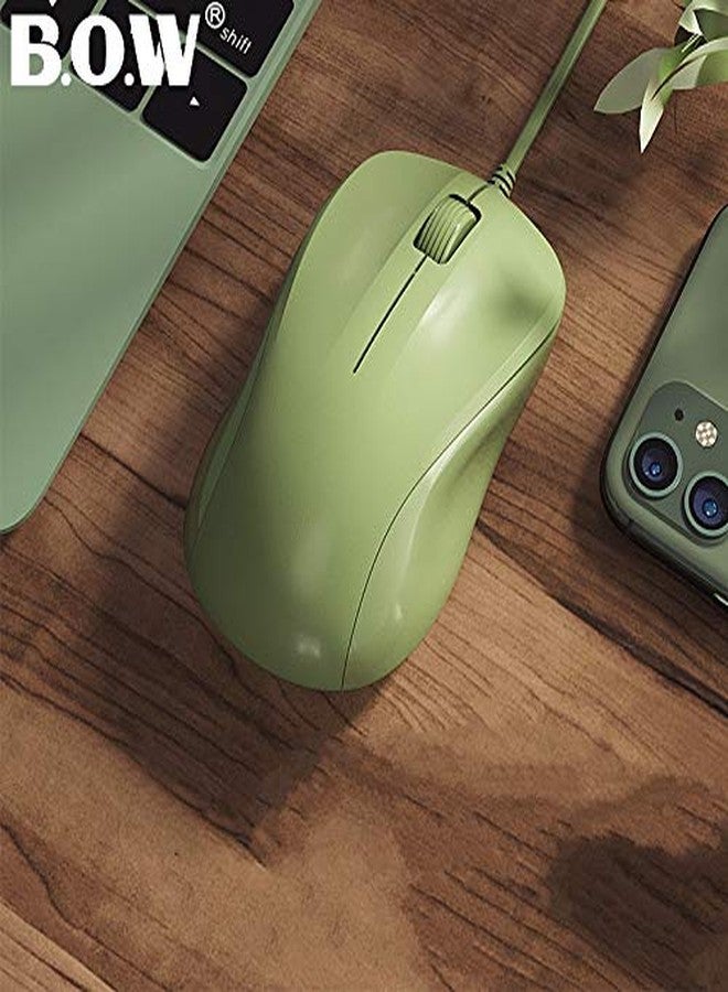 CORN USB Silent Wired Computer Mouse with Easy Click for Office and Home, 1200DPI, Premium and Portable, Compatible with Windows PC, Laptop, Desktop, Notebook (Green) - Image 3