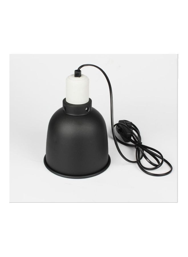 NIBEMINENT Ceramic Deep Dome Lamp Light Holder for Aquarium White/Black - Image 1