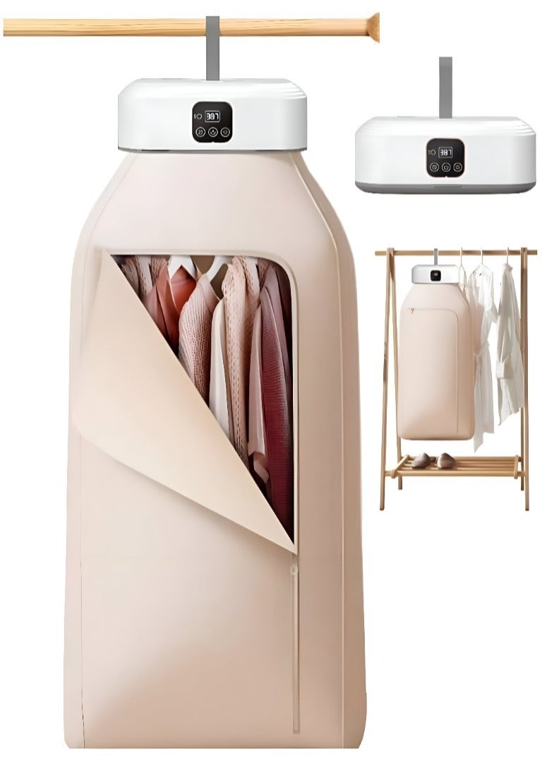 بيتشو مجفف ملابس كهربائي، مجفف ملابس محمول قابل للطي مع وضعين للتسخين، خزانة تجفيف ملابس محمولة ذات سعة كبيرة للمنزل والشقق والمهاجع والسفر