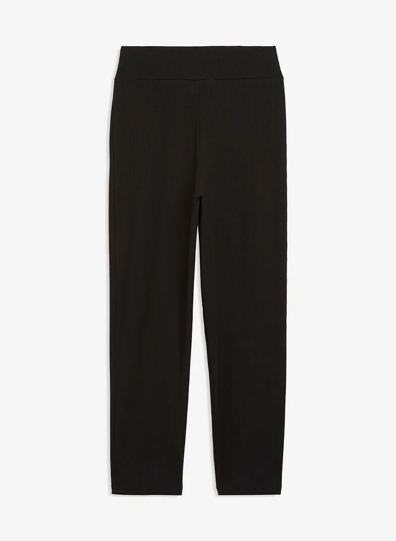 Puma PUMA Black Youth Essential Elevated Ribbed Sweatpants for Women | Best Price UAE