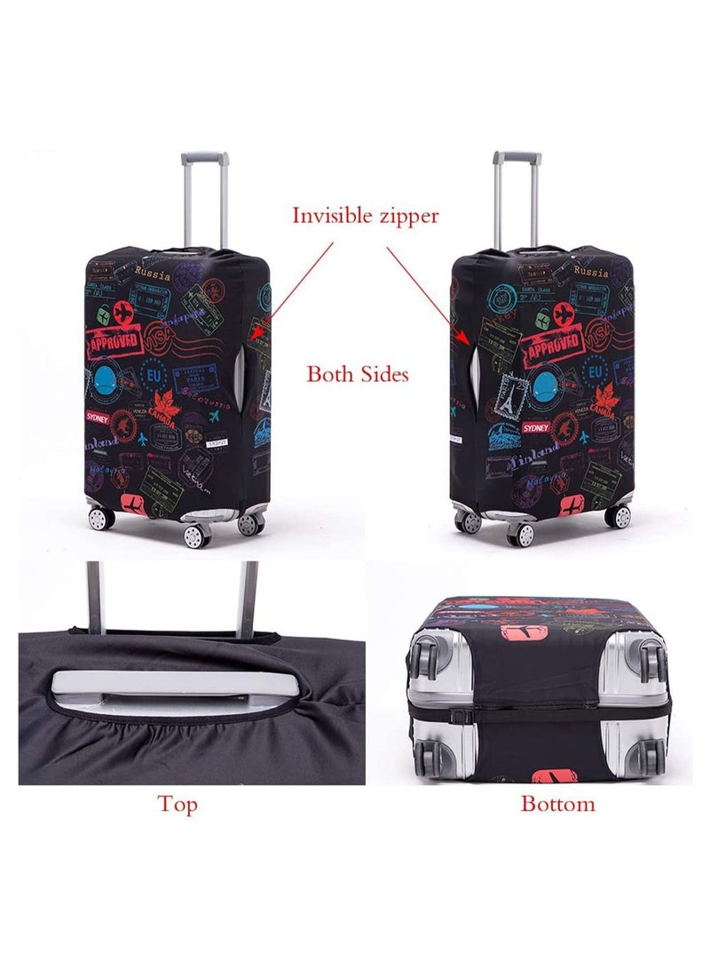 GGEROU غطاء حماية لحقائب السفر للحقائب ذات العجلات، 18/24/28/32 بوصة أغطية حقائب الأمتعة قابلة للغسل والغبار ومضادة للخدش - Image 4