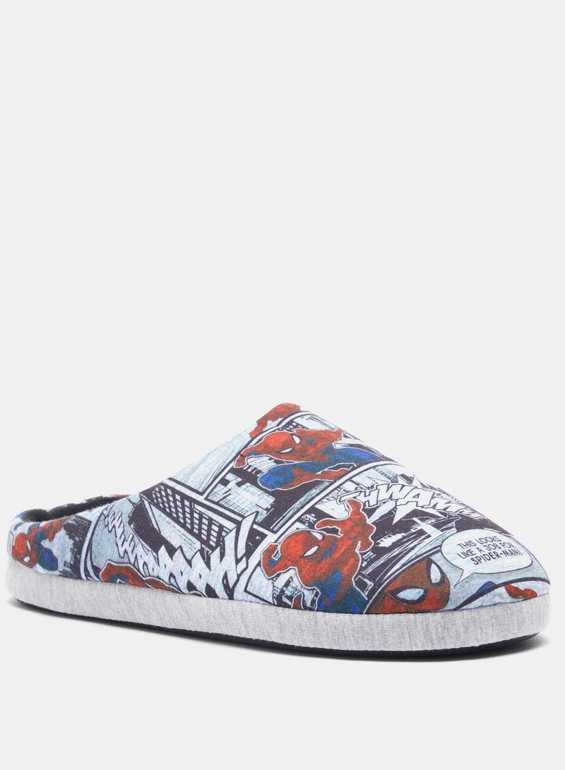MARVEL Marvel Spiderman Print Slip-On Bedroom Slippers