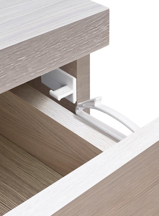 Coolrunner Child Safety Locks, 4 Pack Baby Proofing Drawers Locks, Baby Safety Invisible Drawer Latches with Strong Adhesive for Baby Care - No Tools or Drilling Required - Image 1