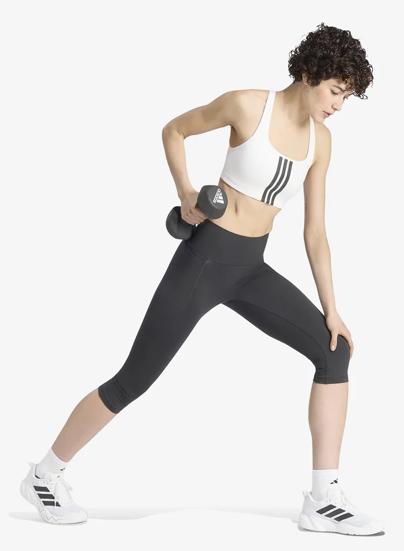Adidas BLACK Capri Training Leggings for Women | Best Price UAE