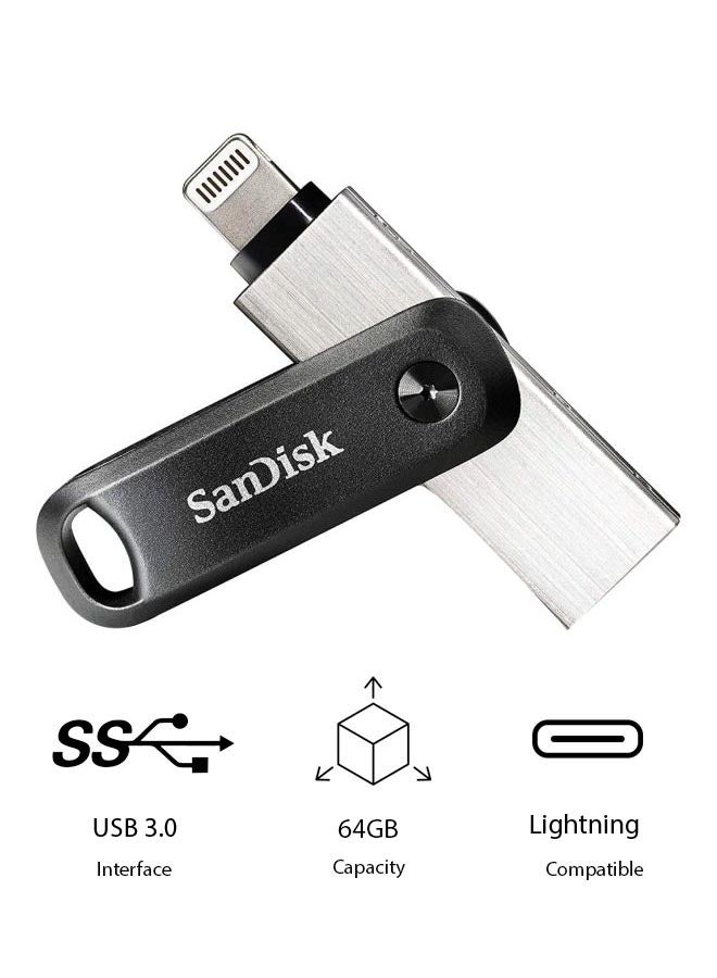 sandisk 64 GB iXpand Flash Drive Micro USB, USB 3.0, flexible Lightning connector  SDIX60N-064G-GN6NN - Image 1