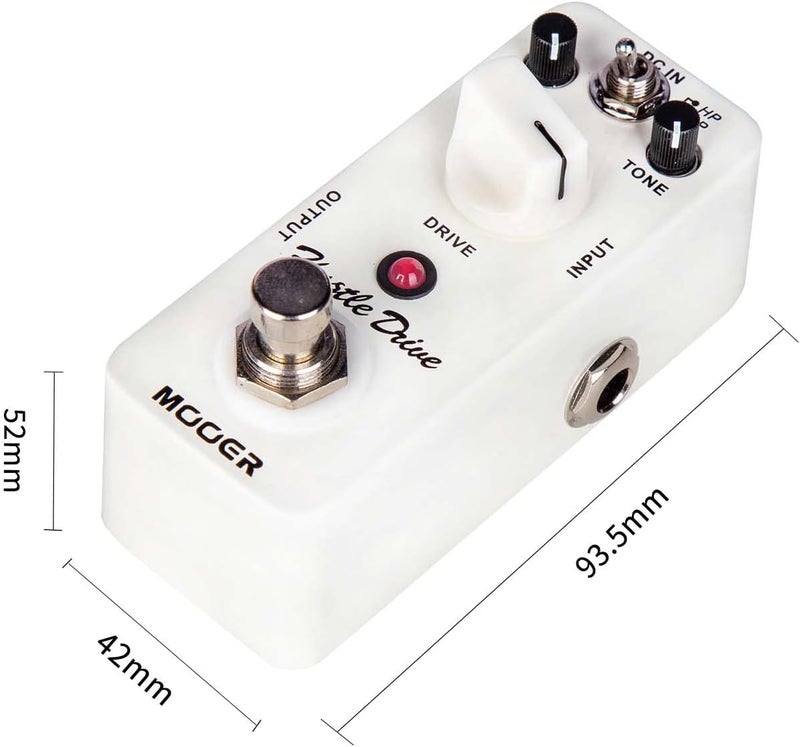 Mooer Hustle Drive Electric guitar distortion pedal, 2 working modes: high/low peak mode, suitable for different musics - Image 2