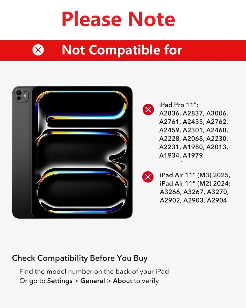 typecase لوحة مفاتيح Edge Magic Style لجهاز iPad 11 (A16-2025) و iPad الجيل العاشر مع إضاءة خلفية بـ 11 لون ولوحة لمس دقيقة، حافظة بزاوية مغناطيسية عائمة (وردي'25)【غير متوافقة مع Air 11/Pro 11】 - Image 2