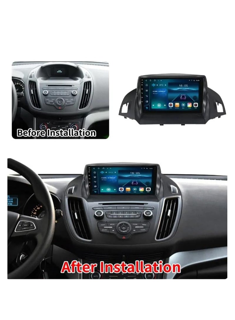 Android Car Stereo for Ford Escape Kuga 2 2013-2017 2GB RAM 32GB ROM 9 Inch Support Apple Carplay, MirrorLink WiFi BT, 2.5D IPS Touch Screen with AHD Camera Included - Image 4