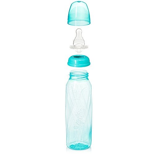 Evenflo Feeding Premium Proflo Vented Plus Polypropylene Baby, Newborn and Infant Bottles - Helps Reduce Colic - Teal/Green/Blue, 8 Oz, 6 Bottles - Image 4
