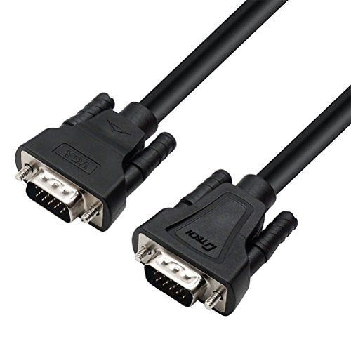 DTech VGA Male to Male Cable 10 Feet Long PC Computer Monitor Cord 1080p High Resolution (3 Meter, Black) - Image 1