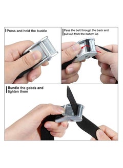 Generic Tie Down Straps, Adjustable Lashing Straps Ratchet Straps Heavy Duty Ratchet Tie Down Straps Cargo Straps with Cam Buckle Suitable for Carrying Various Cargo or Luggage 5 Pack 16 Ft  - Image 4