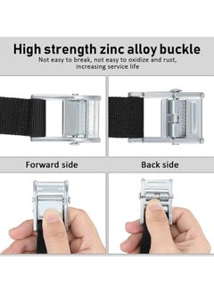 Generic Tie Down Straps, Adjustable Lashing Straps Ratchet Straps Heavy Duty Ratchet Tie Down Straps Cargo Straps with Cam Buckle Suitable for Carrying Various Cargo or Luggage 5 Pack 16 Ft  - Image 5