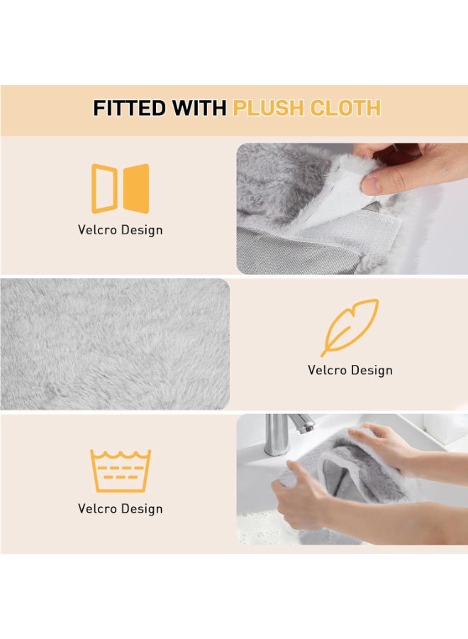 Cat Window Perch, Window Bed for Indoor Cats, Hammock Window Seat with Self Groomer, Wood & Metal Frame, Easy to Adjust & Assemble Cat Windowsill Perch(Medium) - Image 3