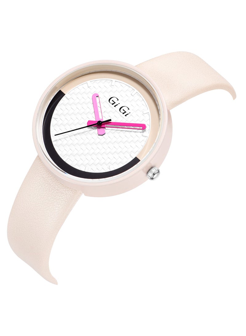 جيجي ساعة يد نسائية من جيجي انالوج بسوار جلدي - Image 2