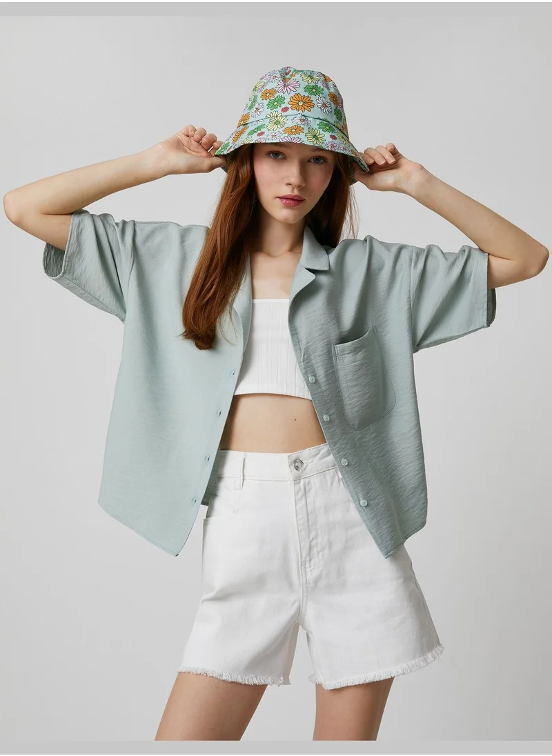 كوتون Short Sleeve Pocket Detail Relax Fit Shirt