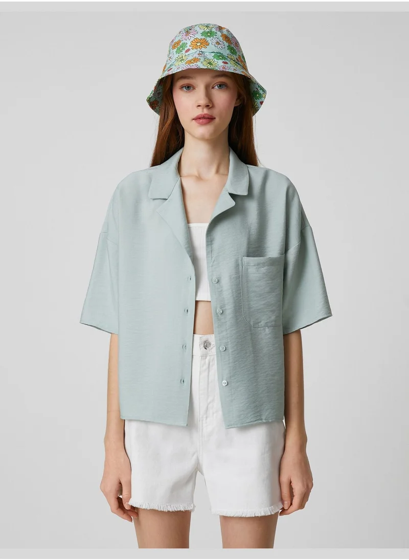 كوتون Short Sleeve Pocket Detail Relax Fit Shirt