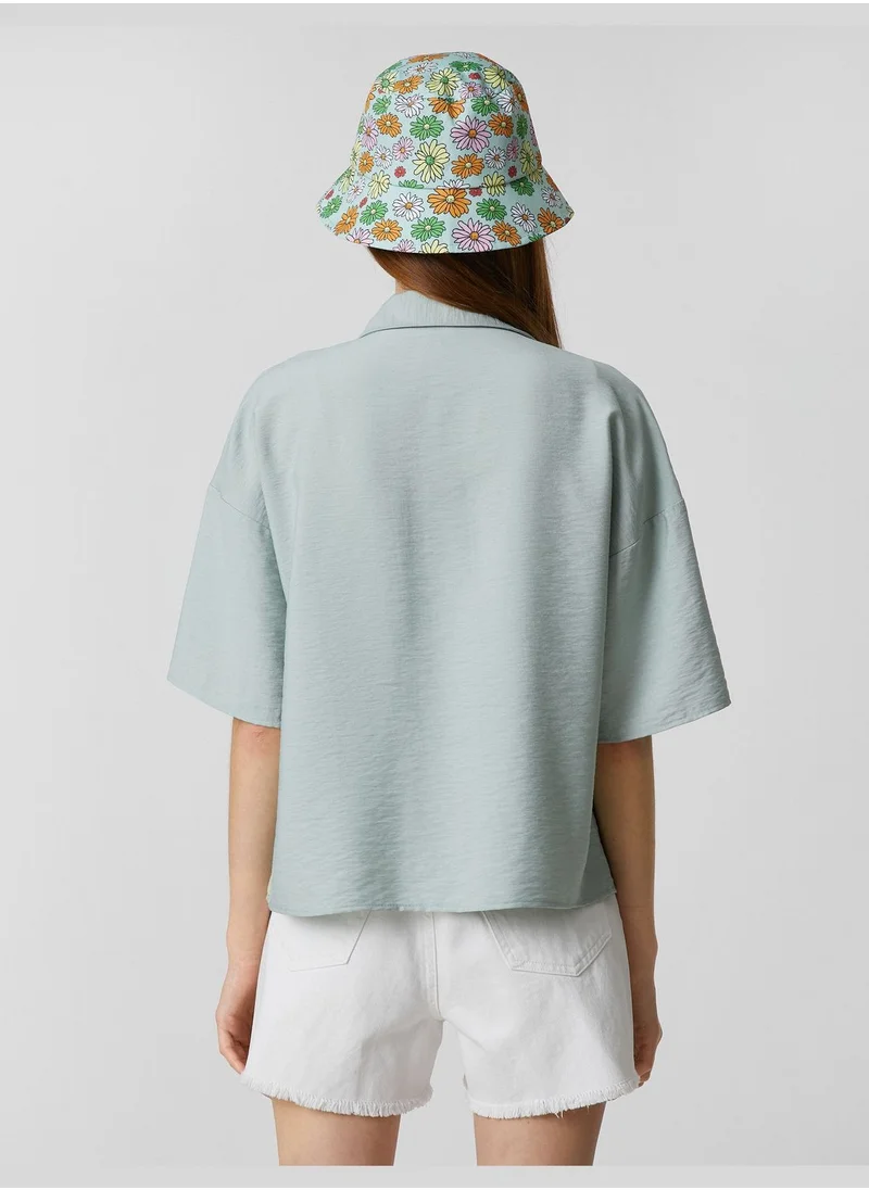 كوتون Short Sleeve Pocket Detail Relax Fit Shirt