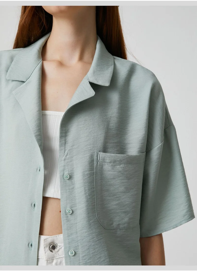 كوتون Short Sleeve Pocket Detail Relax Fit Shirt